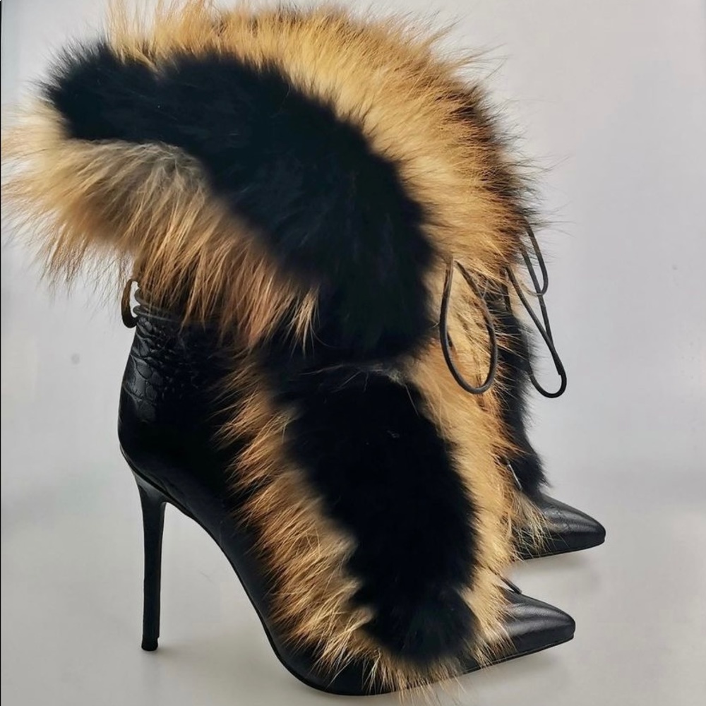Parischea Croc Jade🖤🖤🖤🖤🖤 Fur Boots
